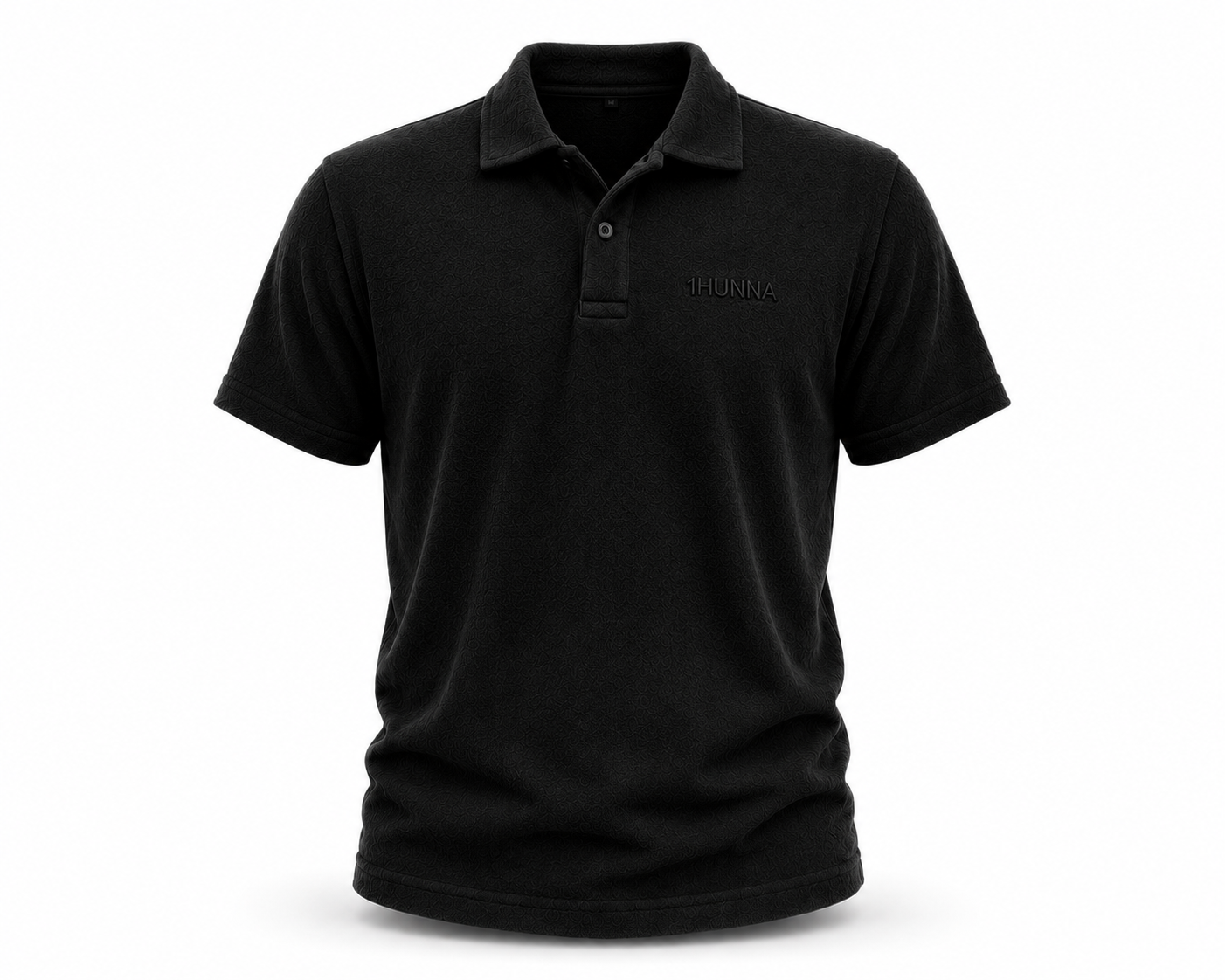 Premium Terry Polo - Black | 1HUNNA