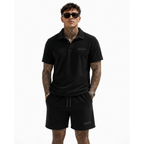 Terry Polo & Shorts -  Black | 1HUNNA