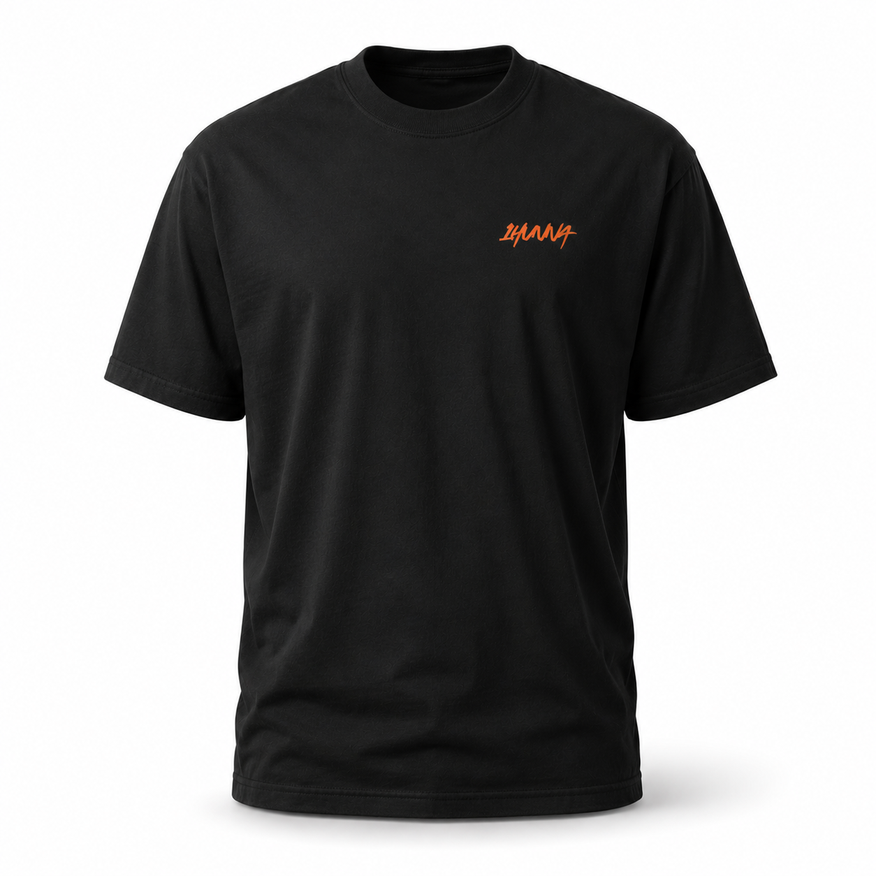 Signatures 001 Heavyweight T-Shirt – Black/Orange | 1HUNNA
