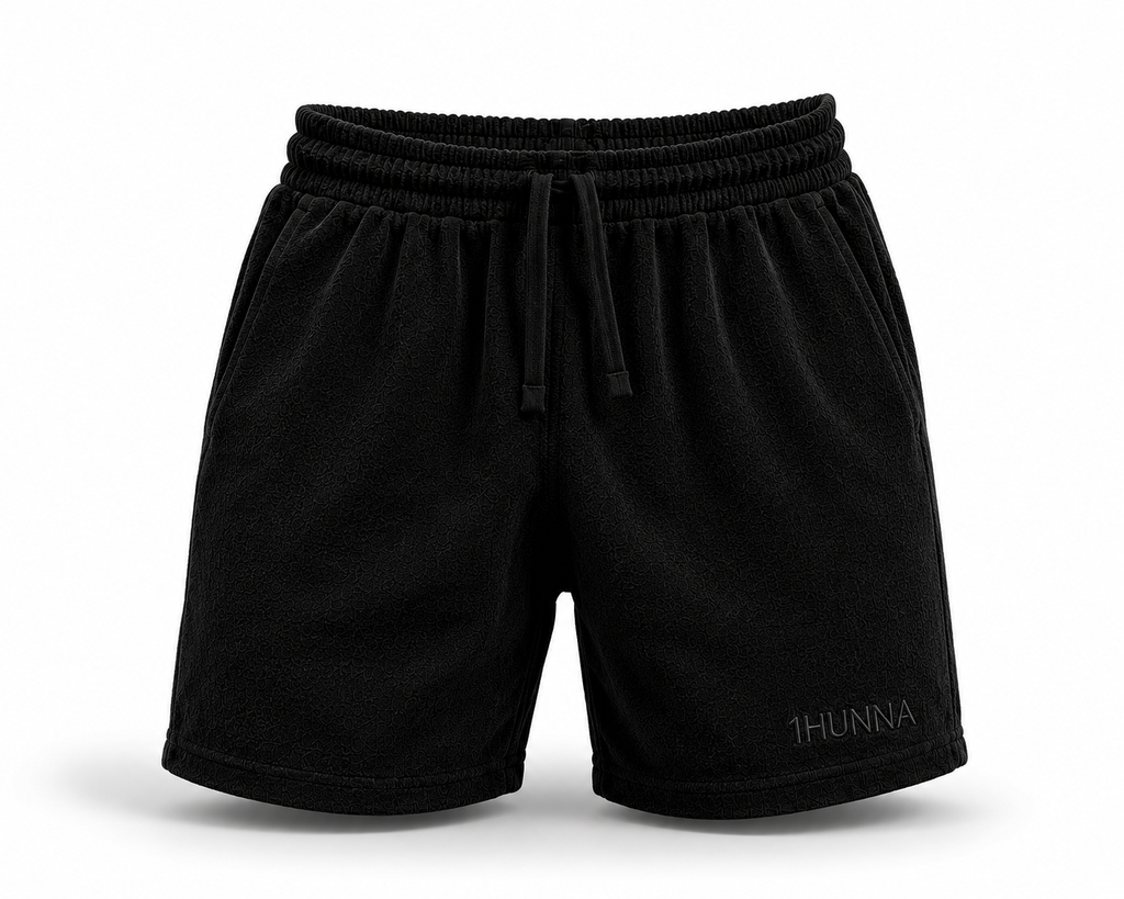 Premium Terry Shorts - Black | 1HUNNA