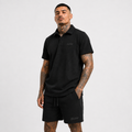 1HUNNA Casual Terry Set in zwart – gedragen zijaanzicht