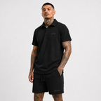 1HUNNA Casual Terry Set in zwart – gedragen zijaanzicht