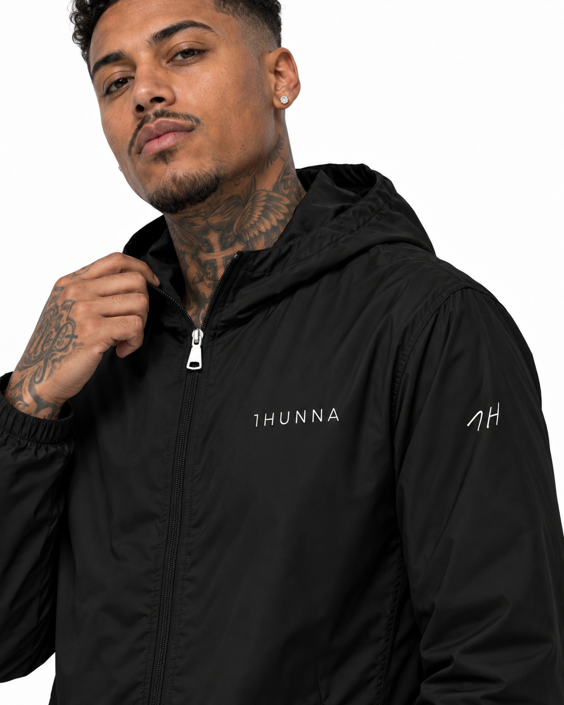 Casual 1HUNNA Windbreaker – Black