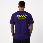 Signatures 009 T-shirt - Purple & Neon Yellow| 1HUNNA