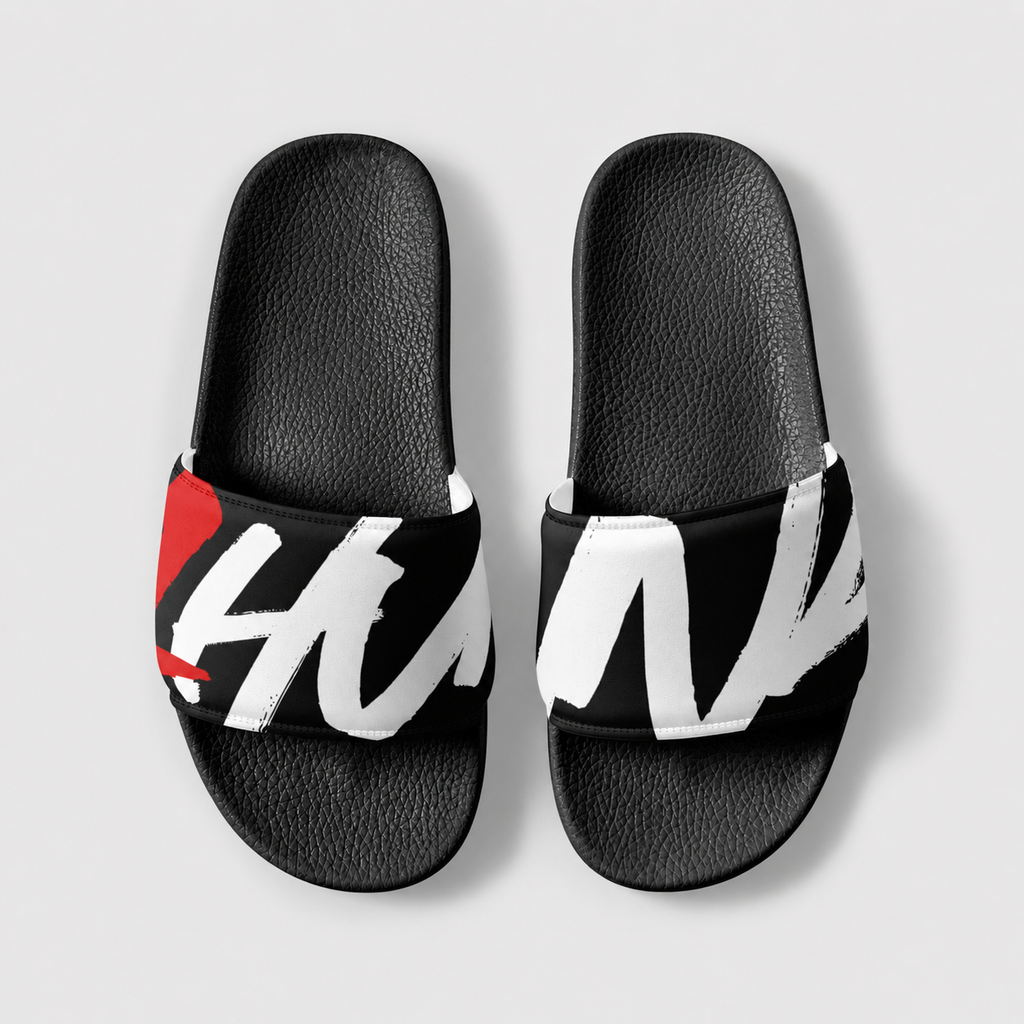 1HUNNA Signature Pool Slides in black – top view