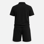 1HUNNA Casual Terry Set in zwart – achterkant