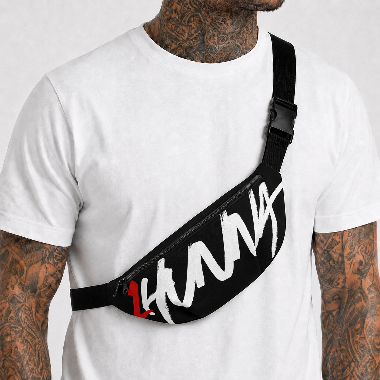Signature 001 Bumbag - Black | 1HUNNA