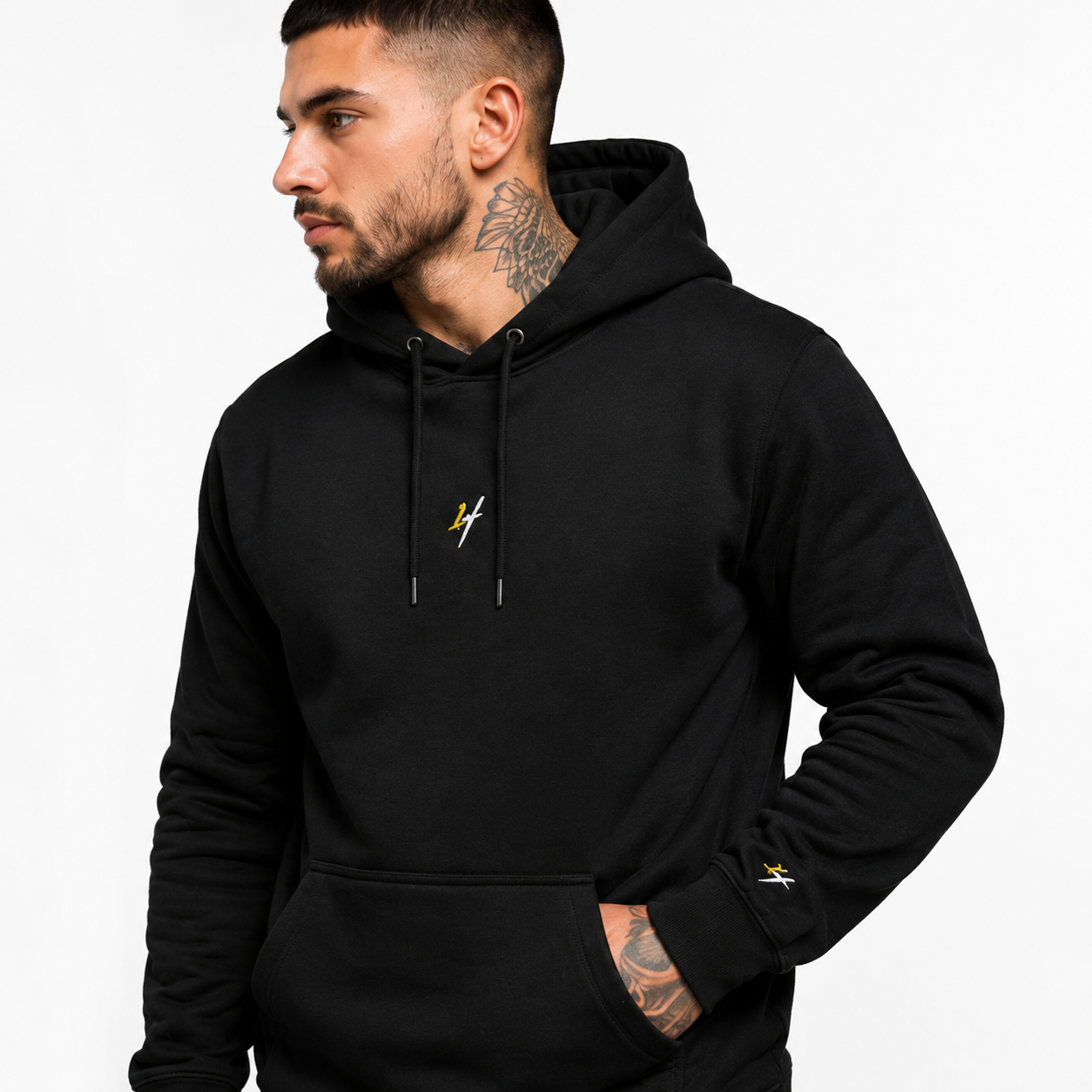 Gallery 002 Chaotic Angel Hoodie - Black | 1HUNNA