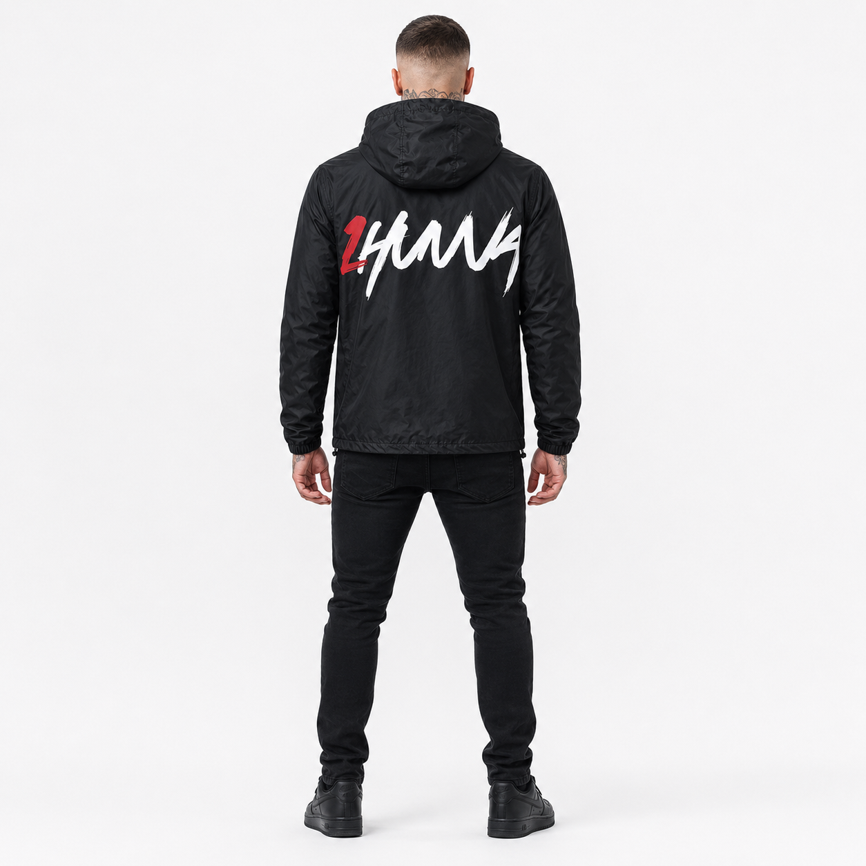 Signatures 001 Windbreaker - Black | 1HUNNA