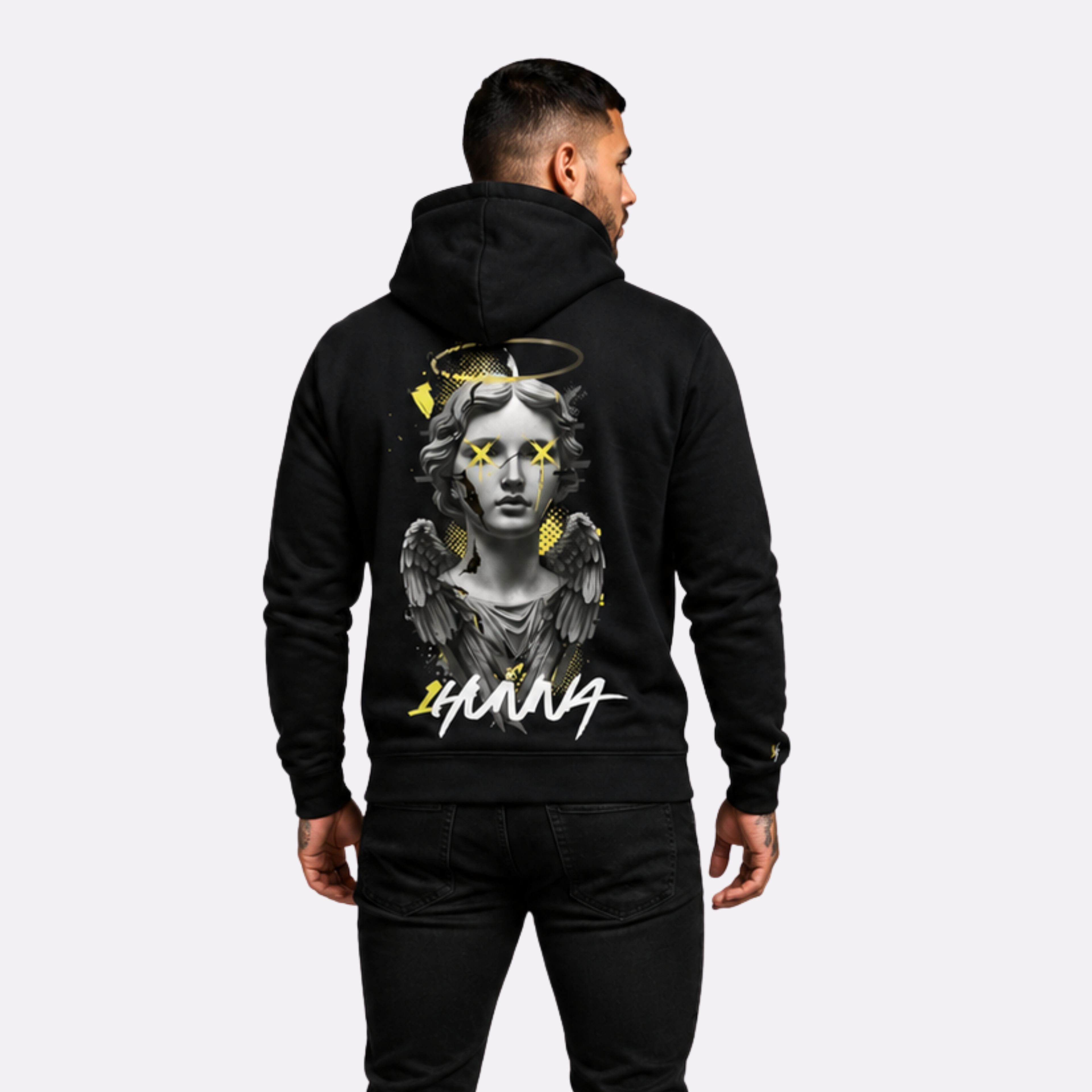 Gallery 002 Chaotic Angel Hoodie - Black | 1HUNNA