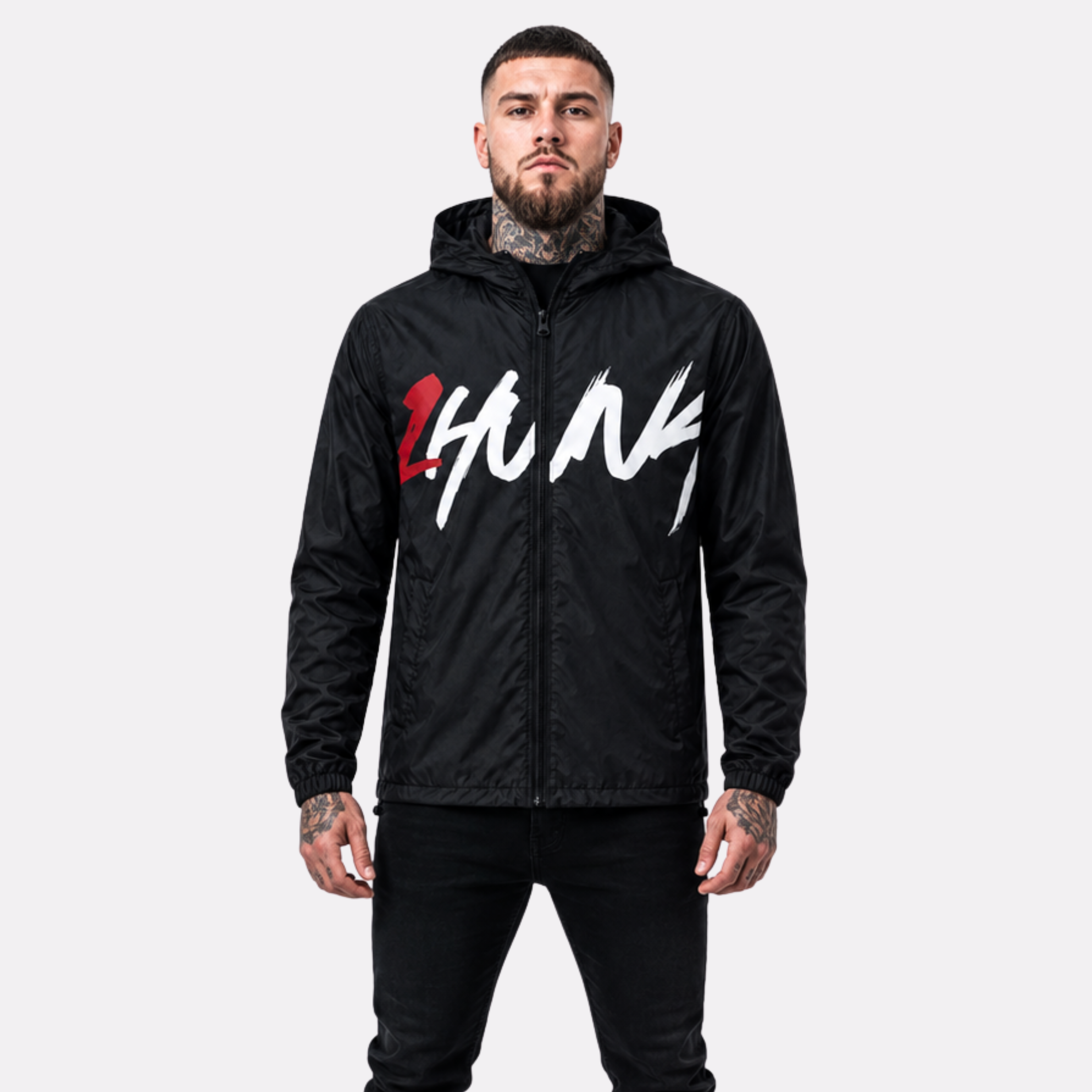Signatures 001 Windbreaker - Black | 1HUNNA